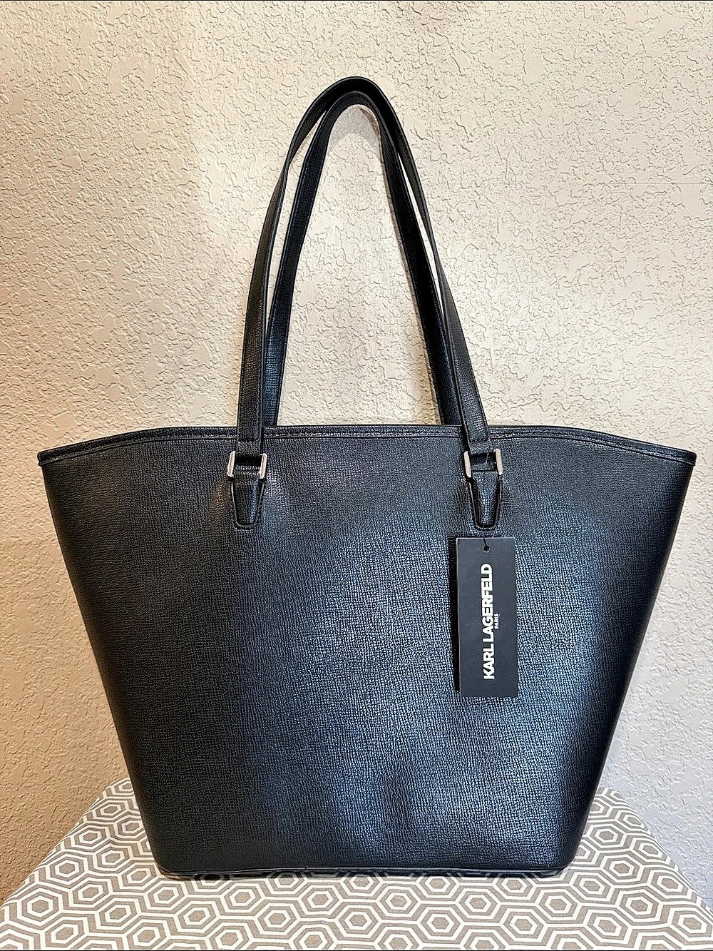 KARL LAGERFELD Black Tote NWT